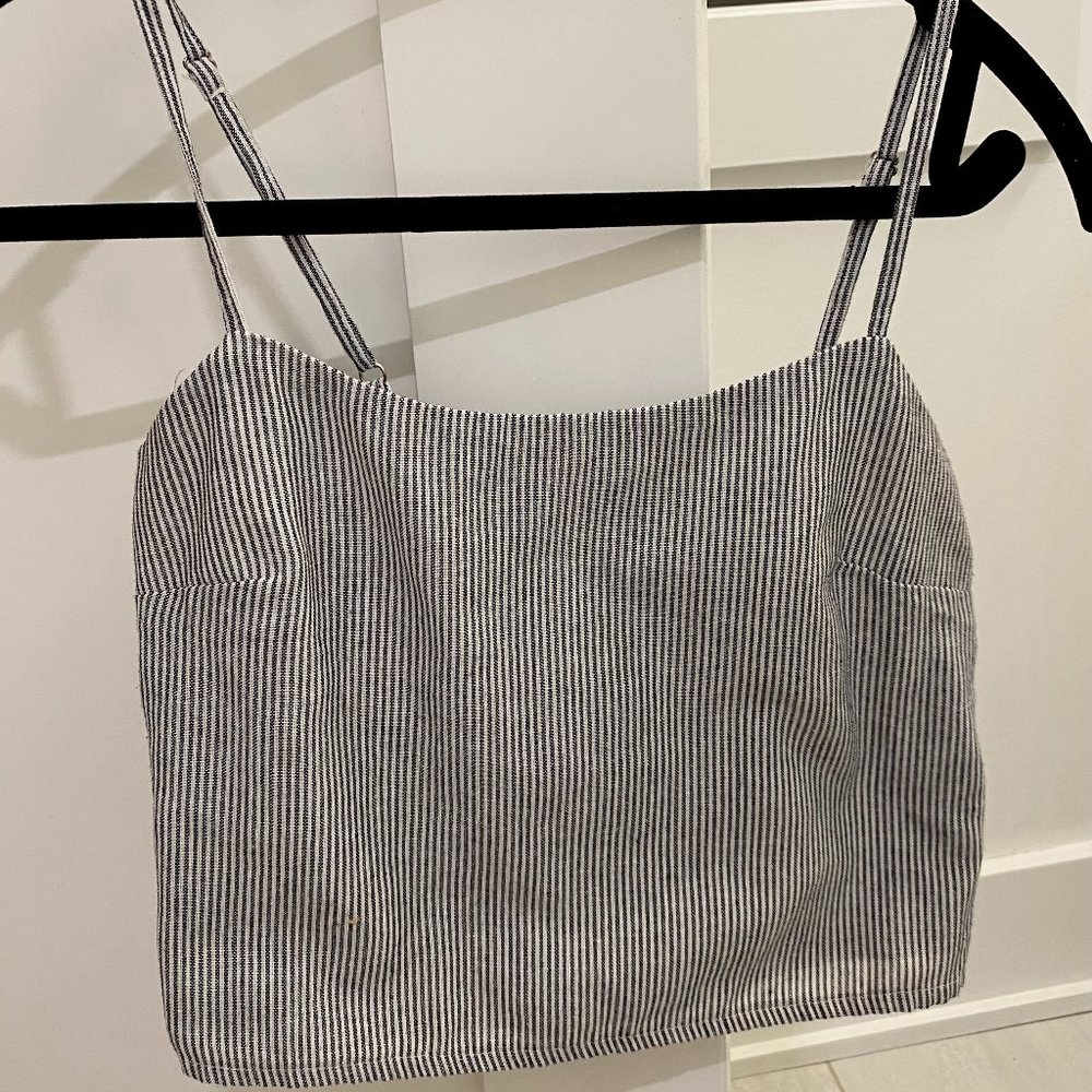 Brandy Melville striped crop tank top